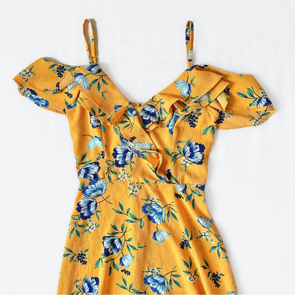 Marigold Printed Ruffle High-Low Dress - Picture 5 of 8